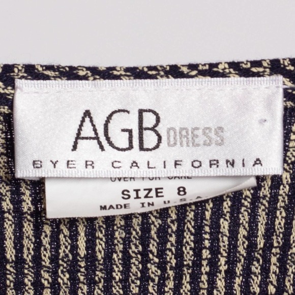 90s Striped Knit Fitted Mini Tank Dress - Medium | Vintage Grunge Pinafore Dress - Picture 6 of 8